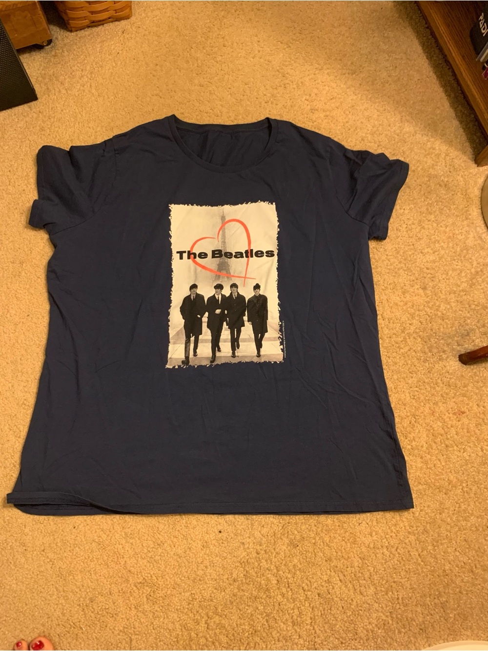 The Beatles Navy Graphic Tee - women’s  Casual Shirt